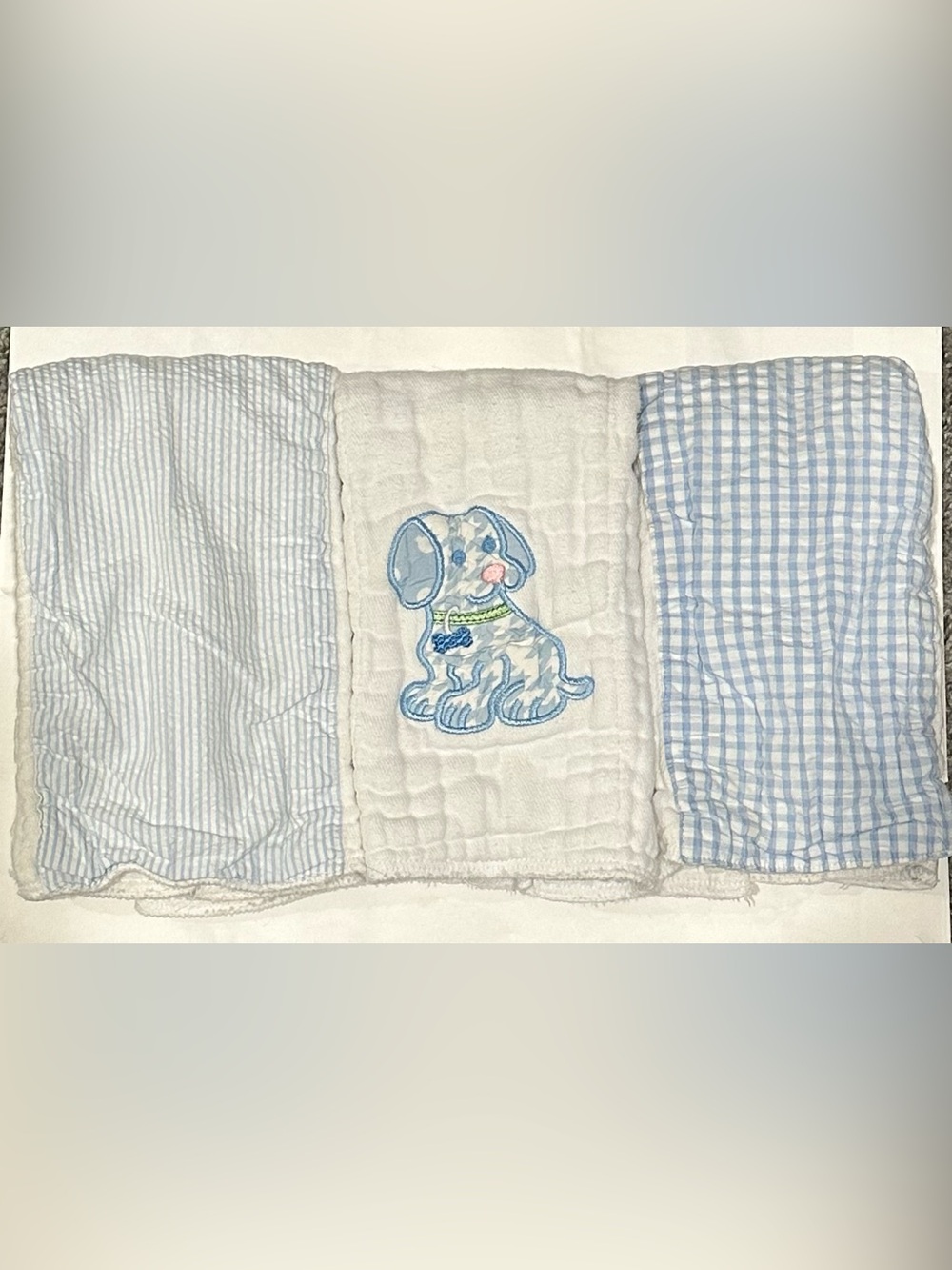 3 Martha’s - set of 3 burp cloths